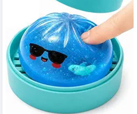 PU Squishy Halloween Ghost Sensory Stress Steamed Stuffed Bun Relief Squeeze Toy