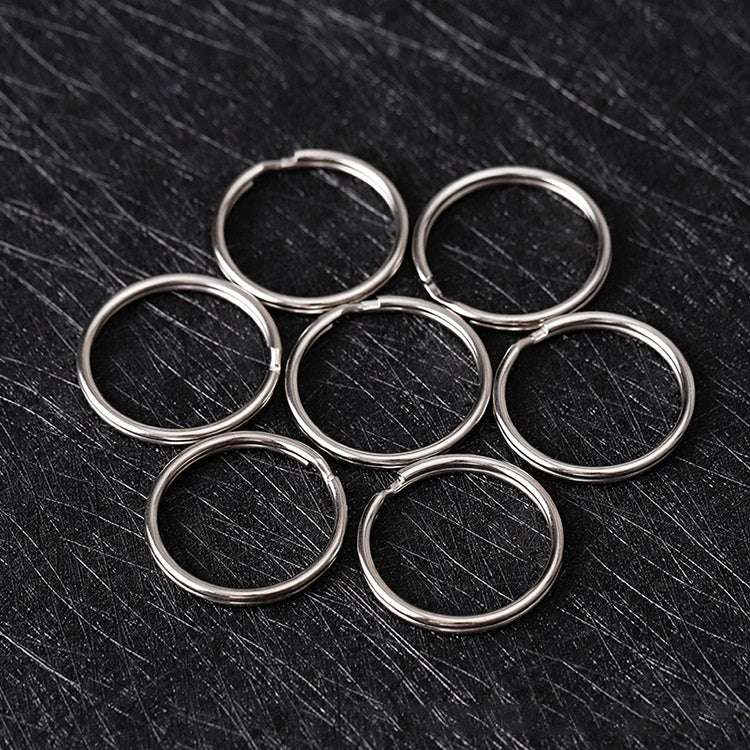 100pcs Iron Plated Nickel Keyring 1.2x15mm Durable Jewelry Finding 2