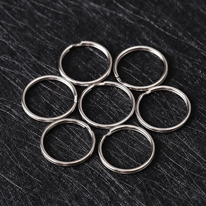 100pcs Iron Plated Nickel Keyring 1.2x15mm Durable Jewelry Finding 2