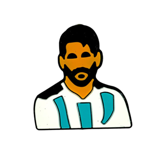 20pcs Silicone Focal Beads Male Soccer Player Jersey Front View