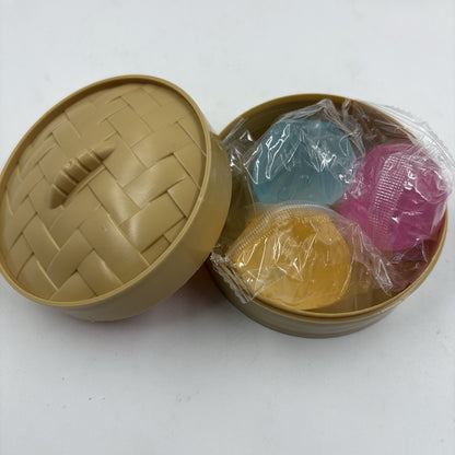 Squishy Steamed Bun Sensory Stress Ball Toy with 3 Glow-in-the-Dark Buns 6