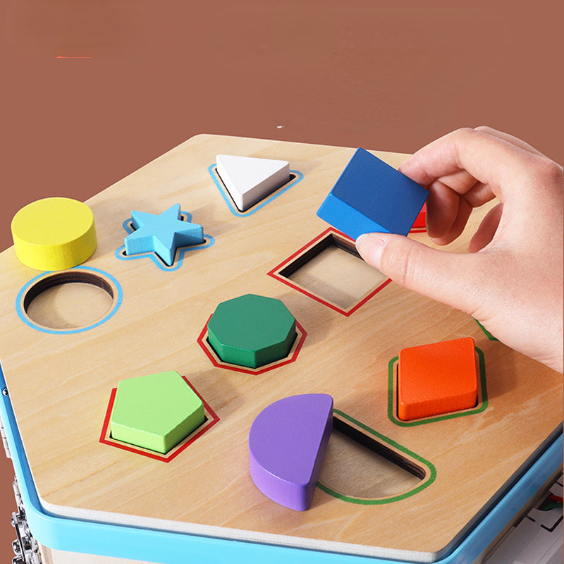 Wooden Busy Board Montessori Toys Fine Motor Skills Activity Toy 5