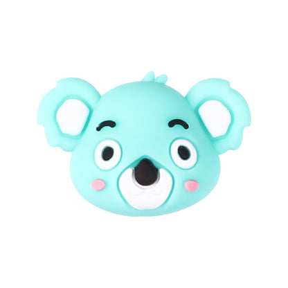 20Pcs Silicone 3D Focal Beads Koala Head Multi Color Design 13