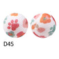 50pcs 15mm Rhombus Printed Silicone Beads Multi Color Design 55