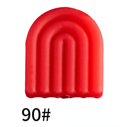 20pcs Silicone Focal Beads Arch Solid Color Design 23