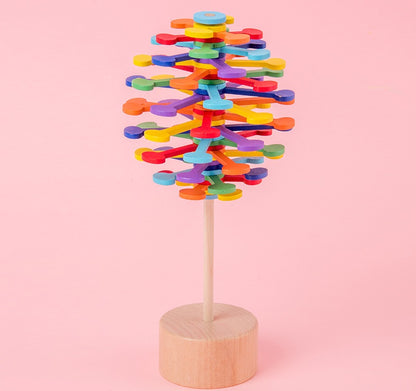 Wooden Rotating Stick Sensory Fidget Toy Decompression Stick 3
