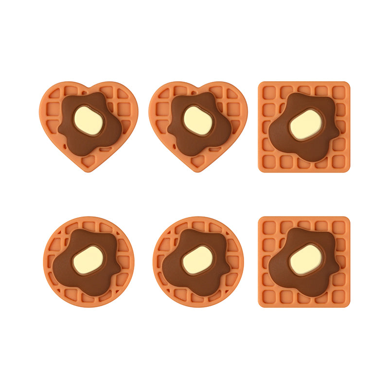 20Pcs Silicone Focal Beads Vanilla Flavored Waffles With Butter Detail 7