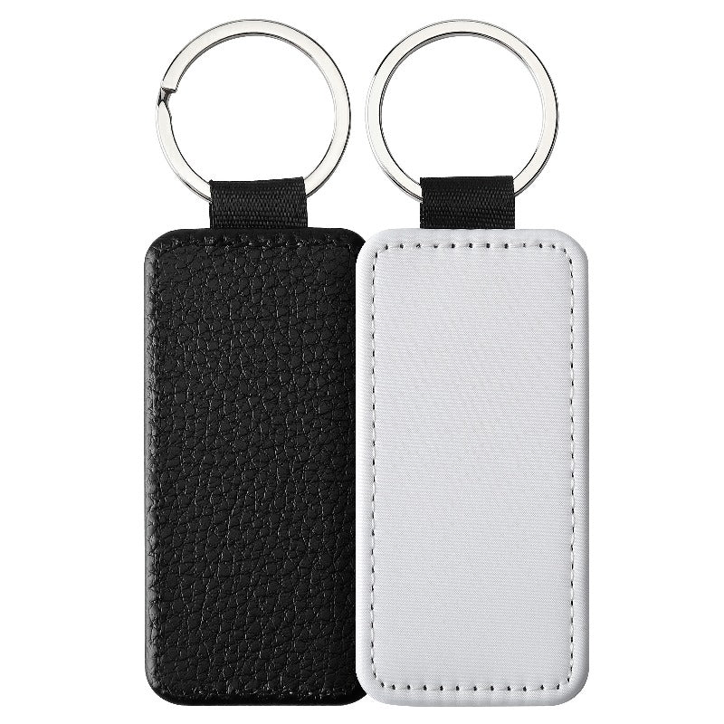 Sublimation Blank Leather Keychain Rectangular and Heart Shape 8