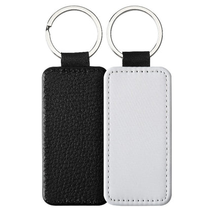 Sublimation Blank Leather Keychain Rectangular and Heart Shape 8