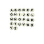 15mm Flat 7 Color 26 English Letters Silicone Focal Beads
