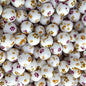 50pcs 15mm Golden Rose Dog Claw Print Silicone Beads