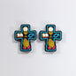 20Pcs Silicone Focal Beads Encourage Crosses Raised Design