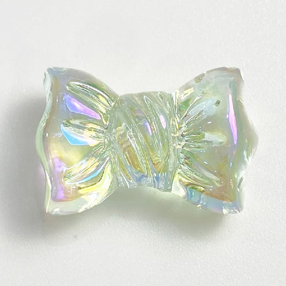 50pcs 14x26mm Transparent Bow Acrylic Beads DIY Bracelet Making 8