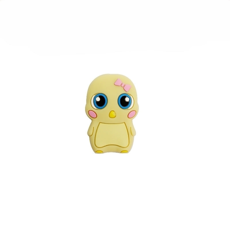 Silicone Focal Beads Cute Bowknot Little Duck Front Facing 8