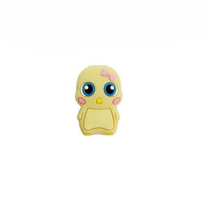 Silicone Focal Beads Cute Bowknot Little Duck Front Facing 8