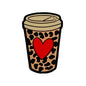 20pcs Silicone Focal Beads Love Milk Tea Cup Red Heart Detail