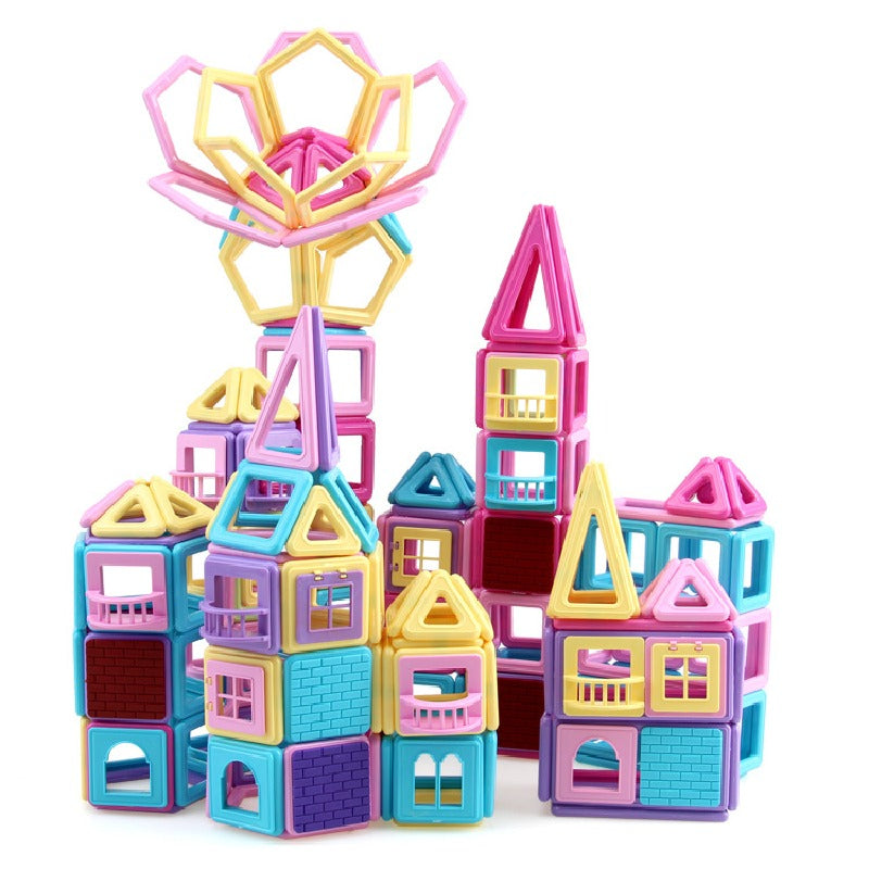 Plastic Magnetic Tiles Building Blocks Educational Toy 4