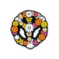 20pcs Silicone Focal Beads Flower Wreath Flat Design