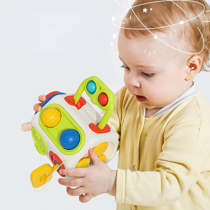 Plastic Montessori Toys Baby Finger Activity Cube 10cm 3