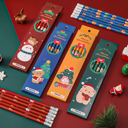 Christmas Themed Pencil Set Party Favors With Colorbox 6 Pack 6