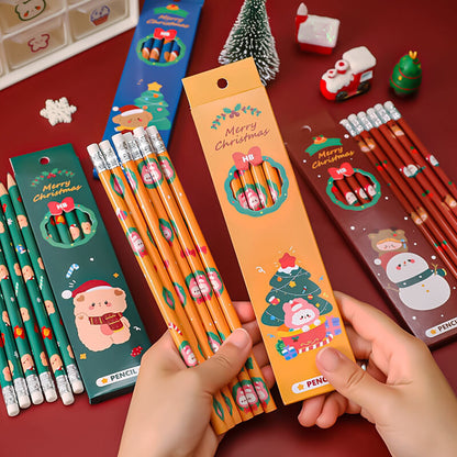 Christmas Themed Pencil Set Party Favors With Colorbox 6 Pack 3