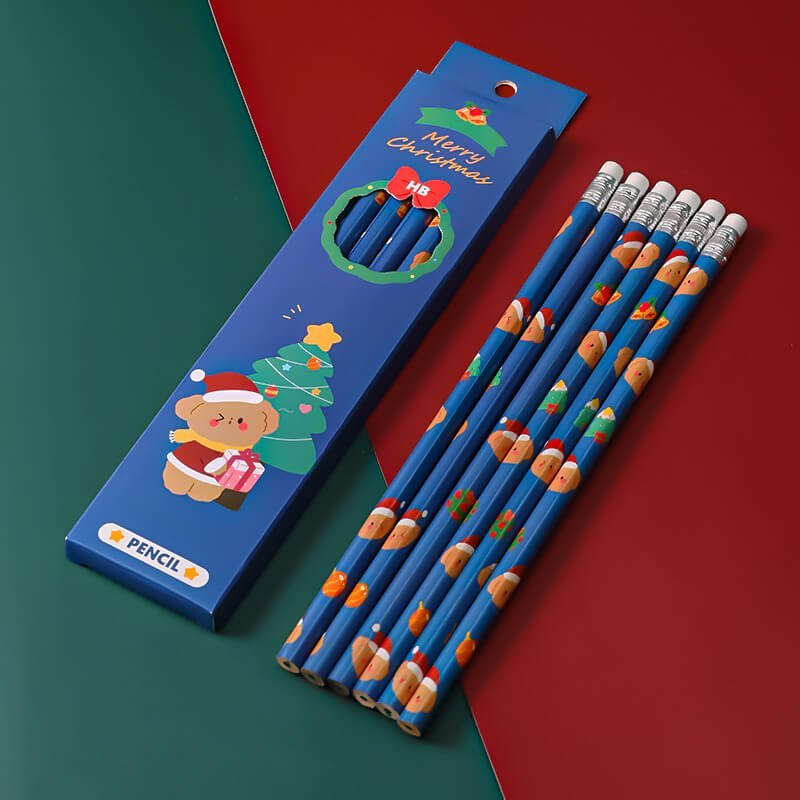 Christmas Themed Pencil Set Party Favors With Colorbox 6 Pack 7