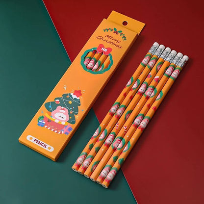 Christmas Themed Pencil Set Party Favors With Colorbox 6 Pack 9