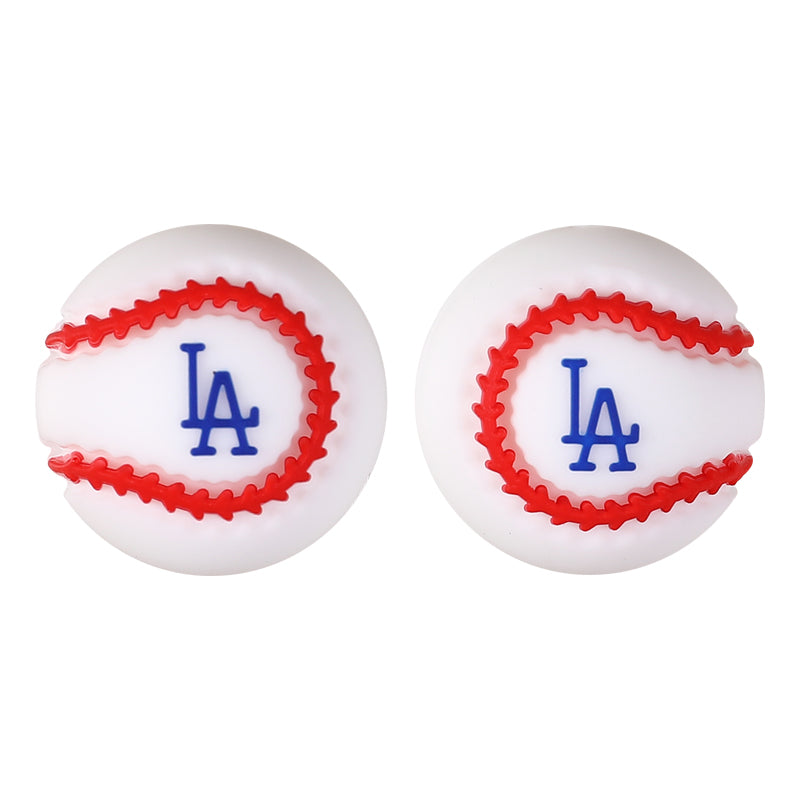 20mm 3D Silicone Focal Beads Baseball Team Front Facing 10