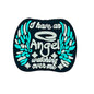 Silicone Focal Beads Angel Wings with I Have An Angel Watching Over Me Text