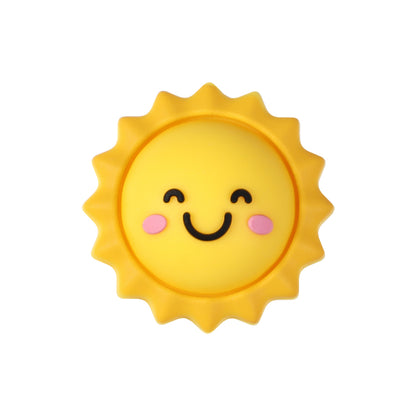 20Pcs Silicone 3D Focal Beads Smiling Sun Rainbow Flowers Holding White Cloud 13