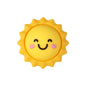 20Pcs Silicone 3D Focal Beads Smiling Sun Rainbow Flowers Holding White Cloud 13