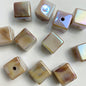 50pcs 14mm UV Finish Gradient Cube Acrylic Beads Jewelry Making 11
