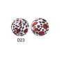 50pcs 15mm Rhombus Printed Silicone Beads Multi Color Design 33