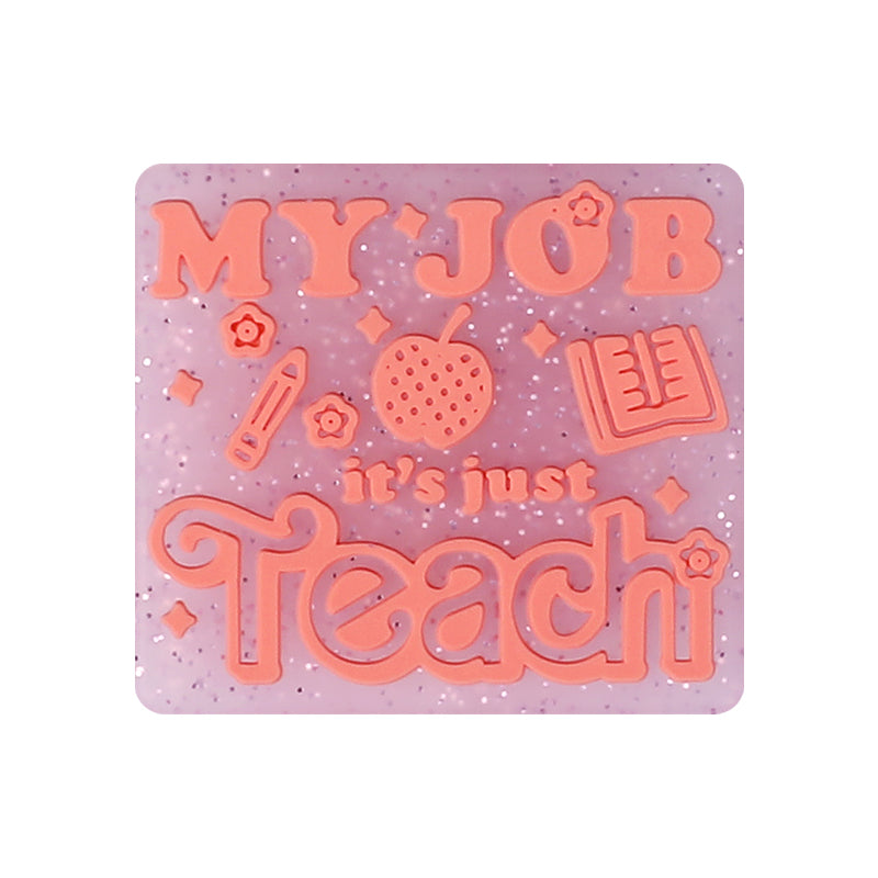 20Pcs Silicone Focal Beads Library Reed Duck Book and Quote Designs 40