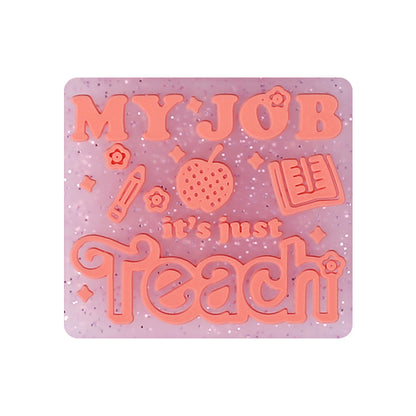 20Pcs Silicone Focal Beads Library Reed Duck Book and Quote Designs 40