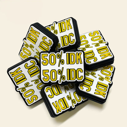20Pcs Silicone Focal Beads Geometric Design Dialog Rectangle Shape