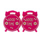 Silicone 3D Focal Beads Good Time Clock Text Print