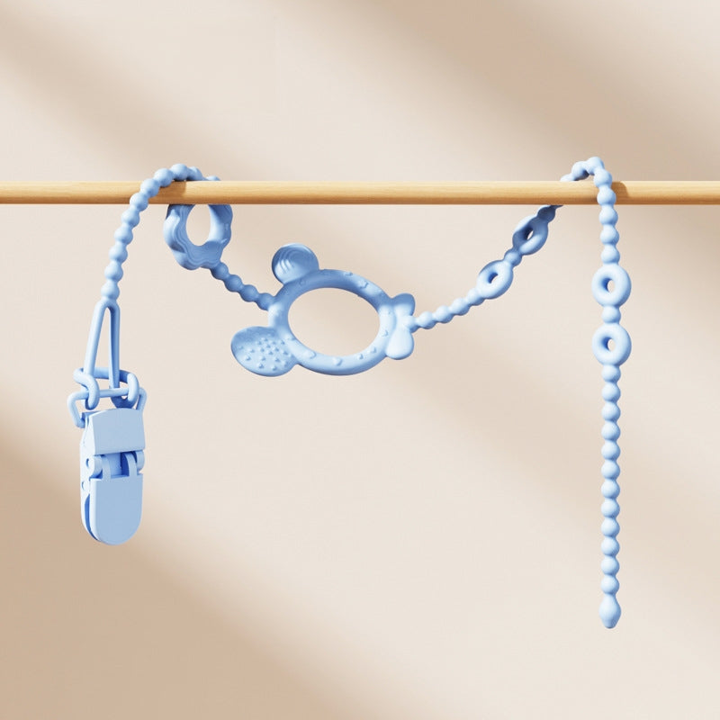Silicone Baby Teether Anti Loss Rope with Clip 42.5cm 13
