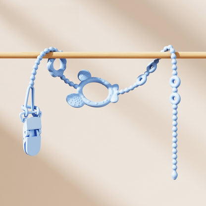 Silicone Baby Teether Anti Loss Rope with Clip 42.5cm 13