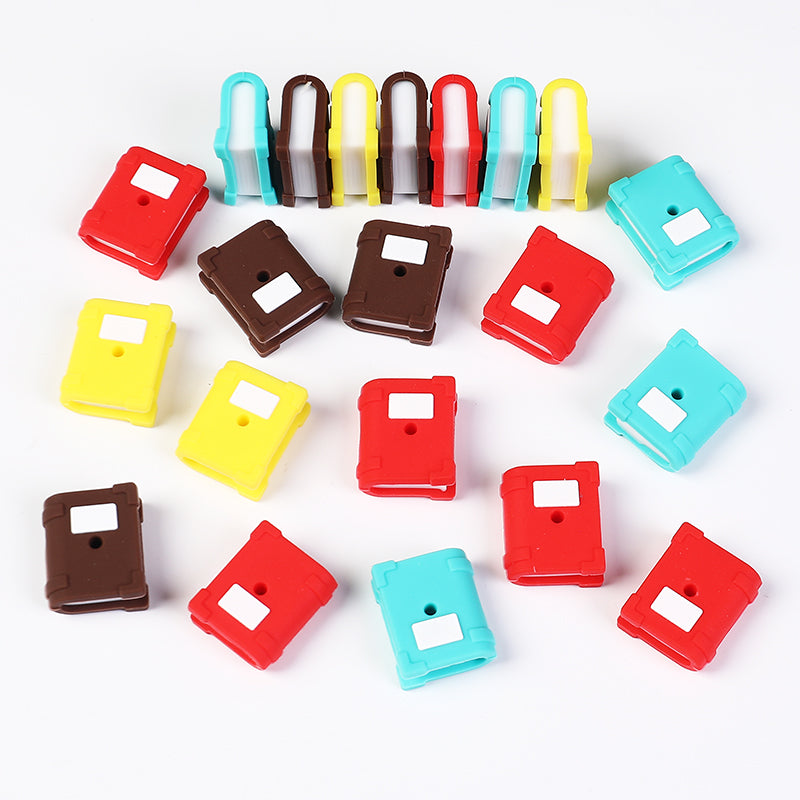 20Pcs Silicone 3D Focal Beads Color Book With Cover Design