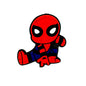 20pcs Silicone Focal Beads Red Blue Web Suit Superhero Front Facing