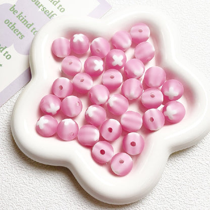 10pcs 16mm Bicolor Round Acrylic Beads DIY Bracelet Making 5