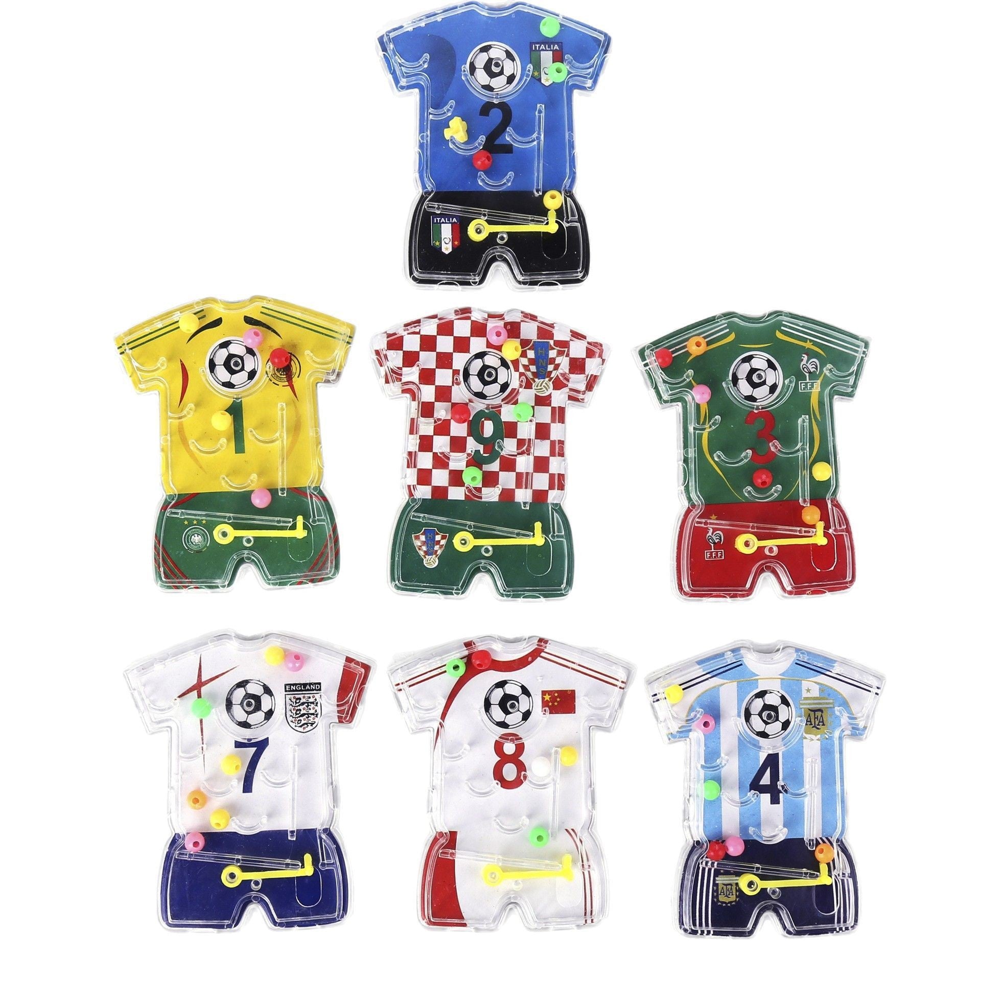 Plastic Soccer Jersey Maze Puzzle Toy 7 × 6.5cm