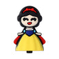 Silicone 3D Focal Beads Princess Girl Round Smiling Face 12