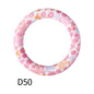 65mm Printed Silicone Beads Rings 8