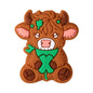 Silicone Focal Beads Saint Patrick Day Clover Highland Cattle Design 12