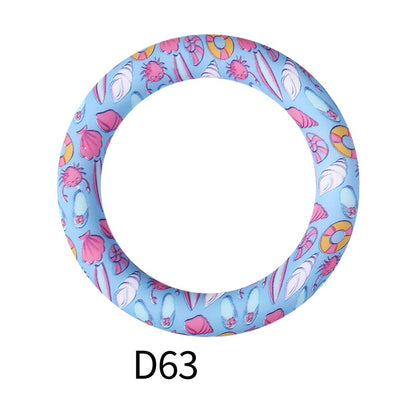 65mm Printed Silicone Beads Rings 21
