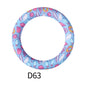 65mm Printed Silicone Beads Rings 21