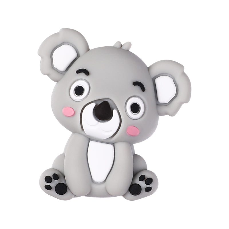 20Pcs Silicone 3D Focal Beads Sitting Koala Front Facing 10