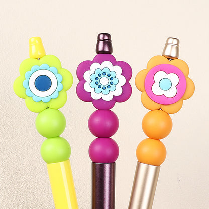 Silicone Focal Beads Bohemian Seven Flowers Layered Petal Detail 8